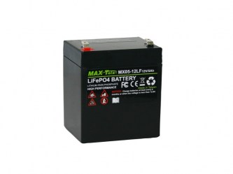高校鋰電池 | 磷酸鋰鐵電池 | Efficient Lithium Battery  Maxtela 12V 5Ah LiFePO4 Battery MX05-12LFS